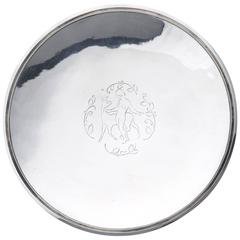 Evald Nielsen Silver Art Deco Bowl Designed by Aage Weimar
