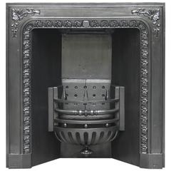 19th Century Victorian Cast Iron Fireplace Grate by Carron Co. 12
