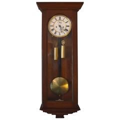 Early 20th Century Oak, Vienna, Regulator Clock