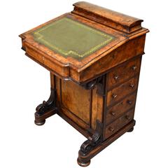 Victorian Burr Walnut Davenport