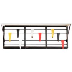 Dutch Modernist Metal 'Notenbalk' Coat Rack for Pilastro by Tjerk Reijenga, 1954