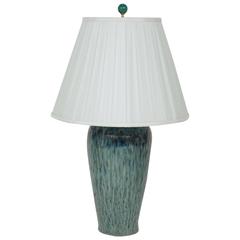 Chinese Blue and Green Urn Vase as Lamp