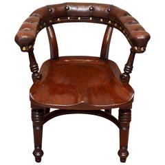 Victorian Mahogany Horseshoe Back Desk Chair