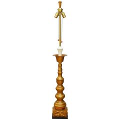 Large Giltwood Pagoda Style Table Lamp by Marbro 10