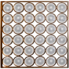 36 Faceted Round Convex Mirrors on Square Mirror 
