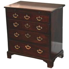 Rare Small 18th Century English Bachelors Chest of Drawers in Mahogany