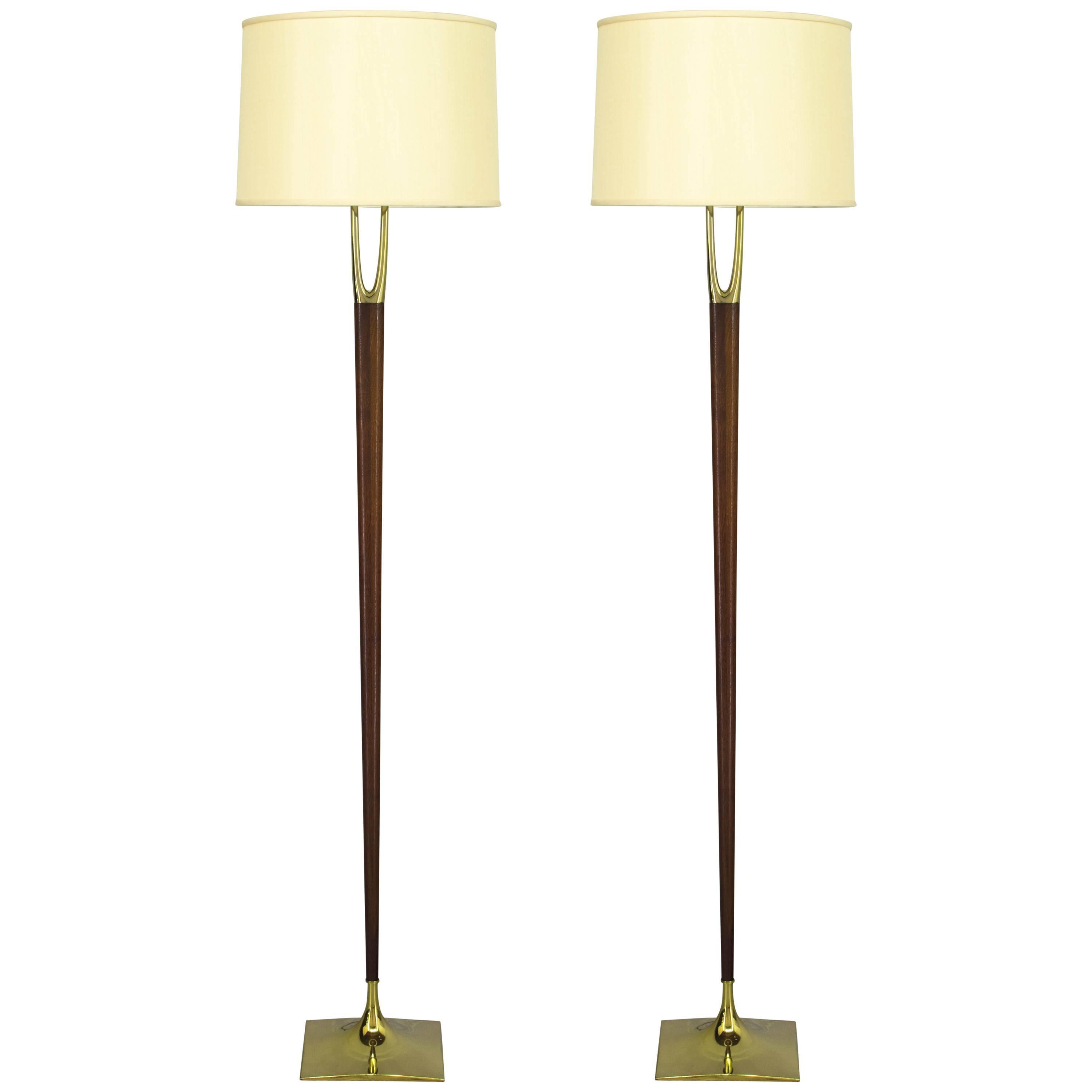 Pair of Laurel Floor Lamps, Mid-Century