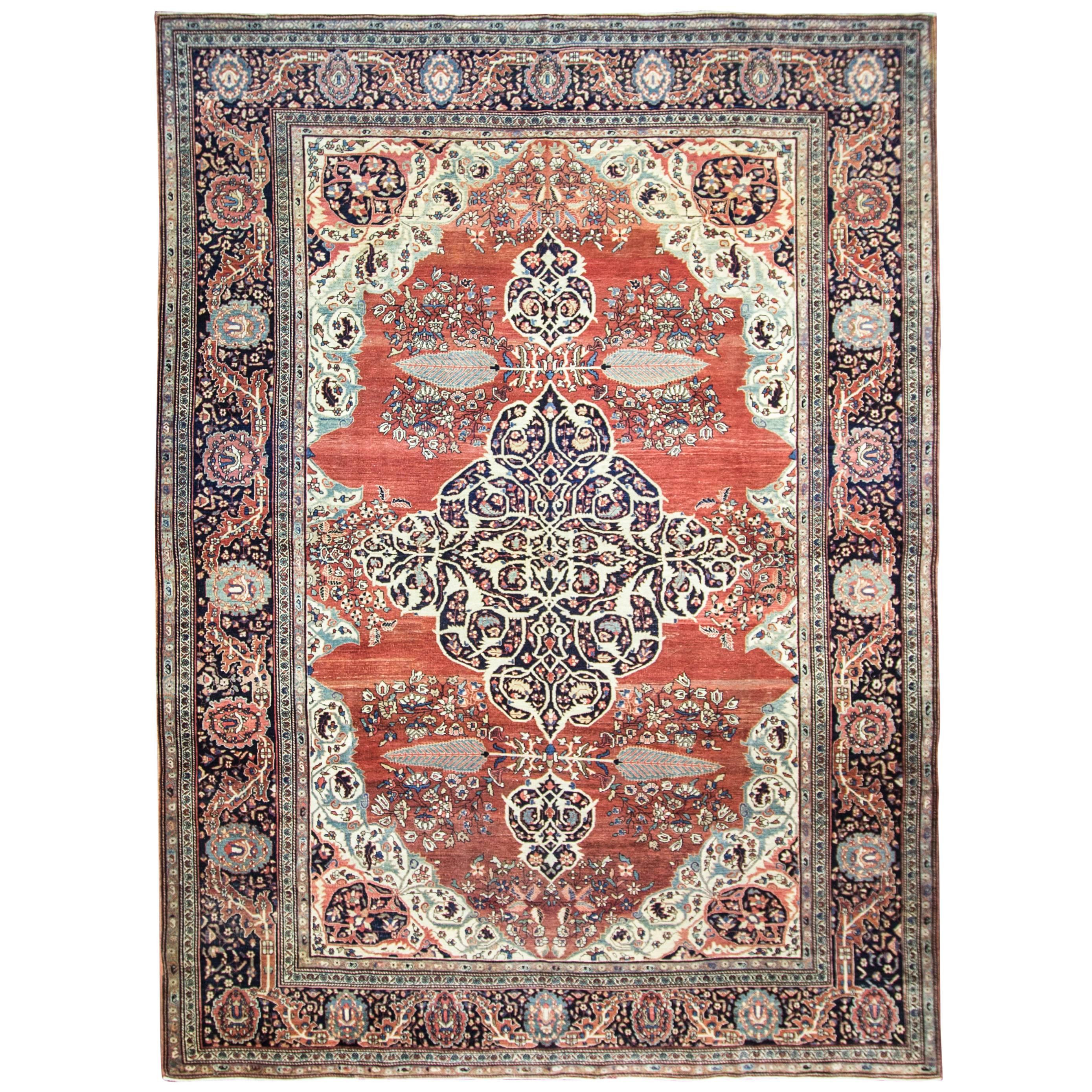  Antiker persischer Feraghan Sarouk-Teppich