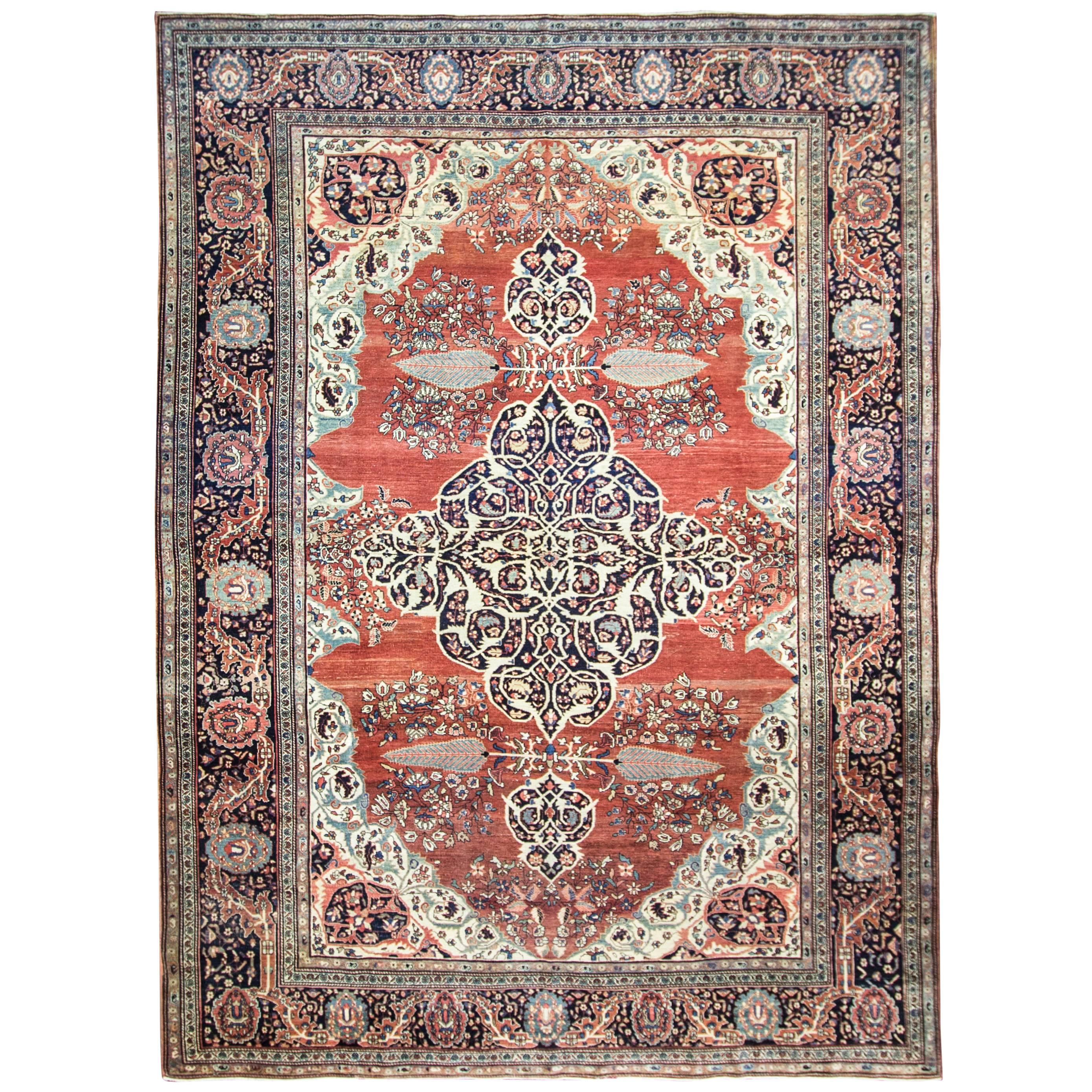 Antique Persian Feraghan Sarouk Carpet
