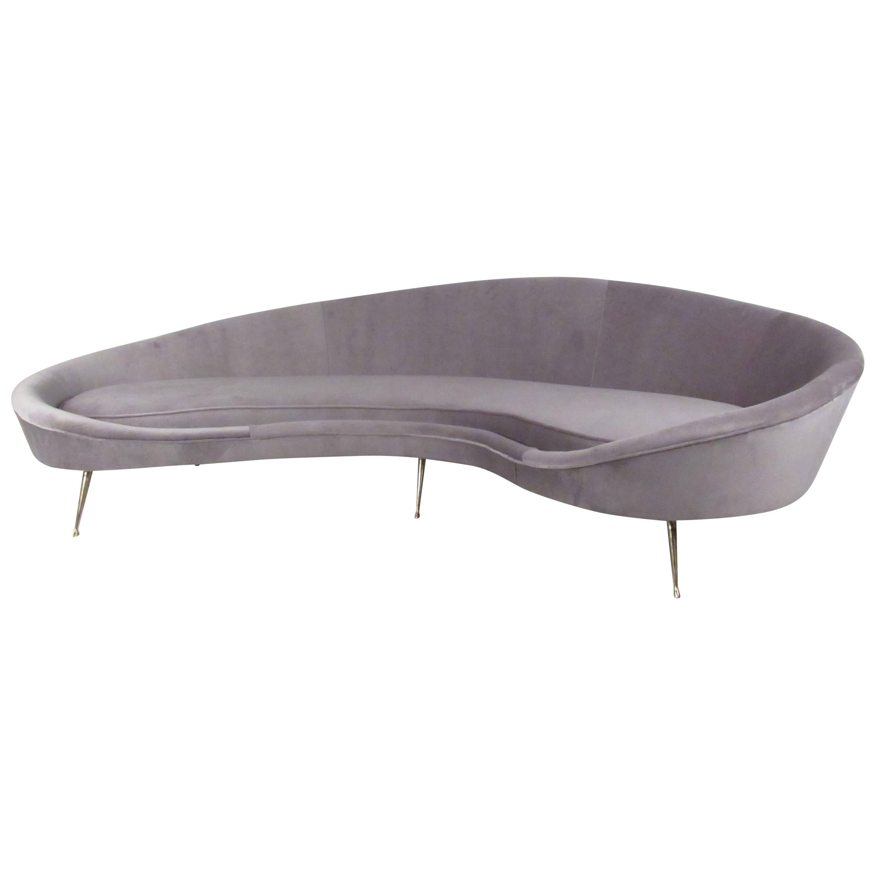 Sculptural Italian Sofa in the Manner of Ico Parisi at 1stDibs