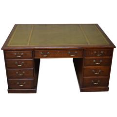 Antique Large Oak Partners Desk