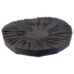 Carved Russian Oak Sunburst Contemporary Tray by SÓHA Concept