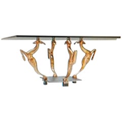 French Art Deco Antelope Coffee Table