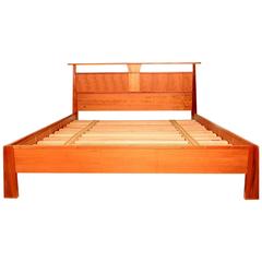 Custom Cal King Bed by Wood Castle Oregon, Nakashima Inspired