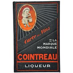 Antique Cointreau Wine Carte, France, 1920s