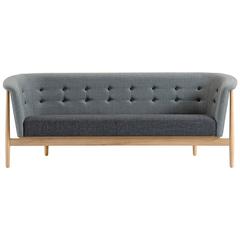 Mid-Century Modern Grey Vita Couch / Sofa in Oak