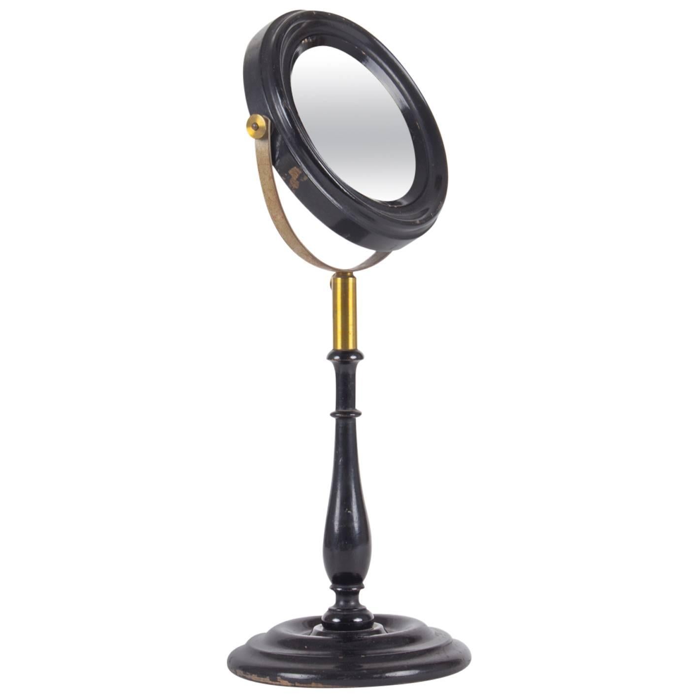 Well Preserved 19th Century Concave Mirror on Stand For Sale
