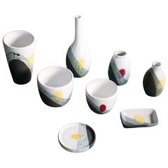 Set of Ceramics Designed by Ettore Sottsass for Bitossi