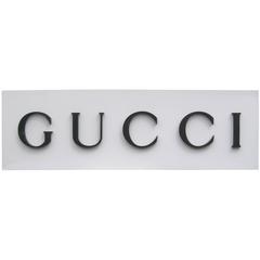 Large Vintage Gucci Store Front Metal Sign 1
