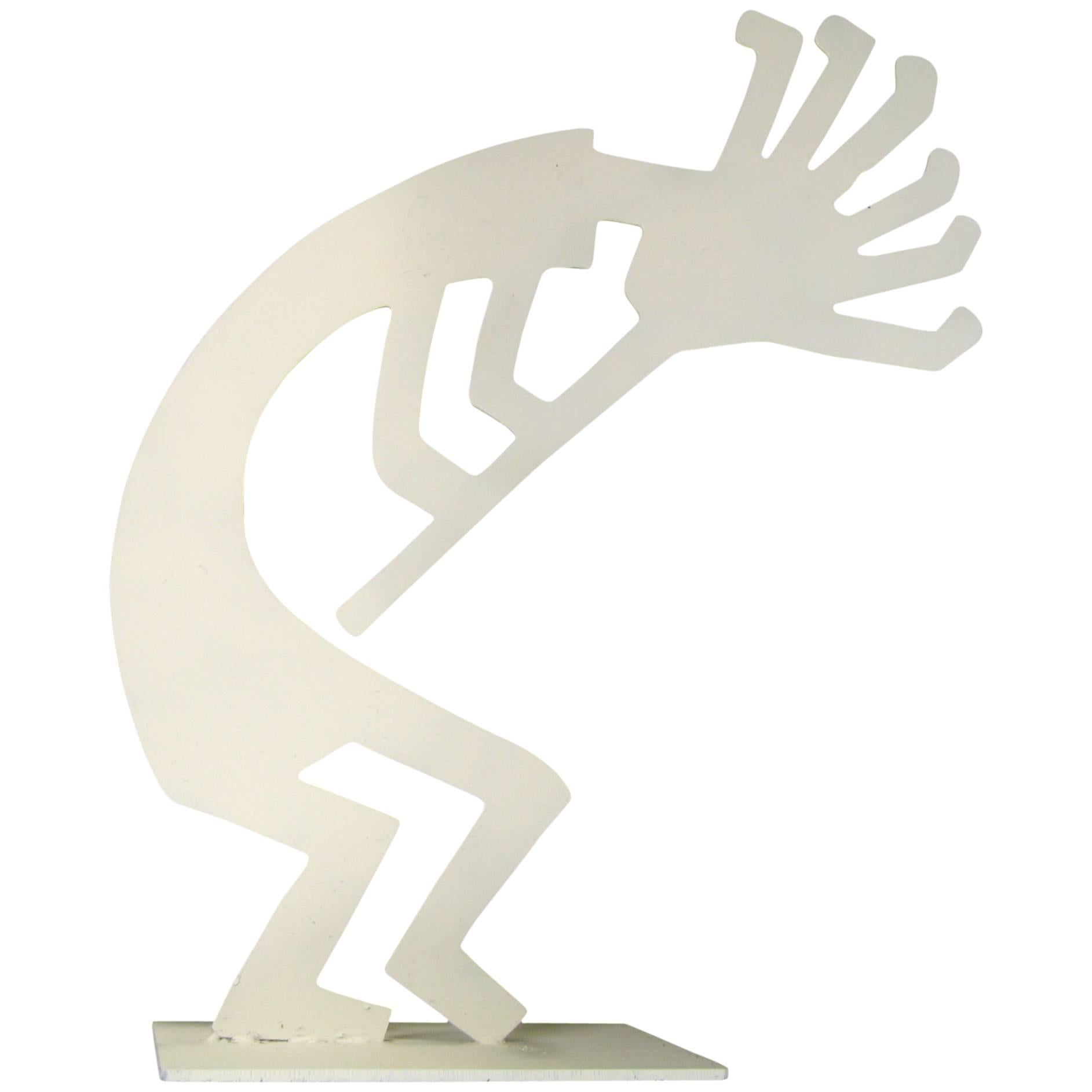 Metal Native American Kokopelli Sculpture Trade Sign