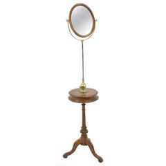 Antique shaving mirror, Dressing Mirror, Carved Tripod Base, Scotland 1870, B282
