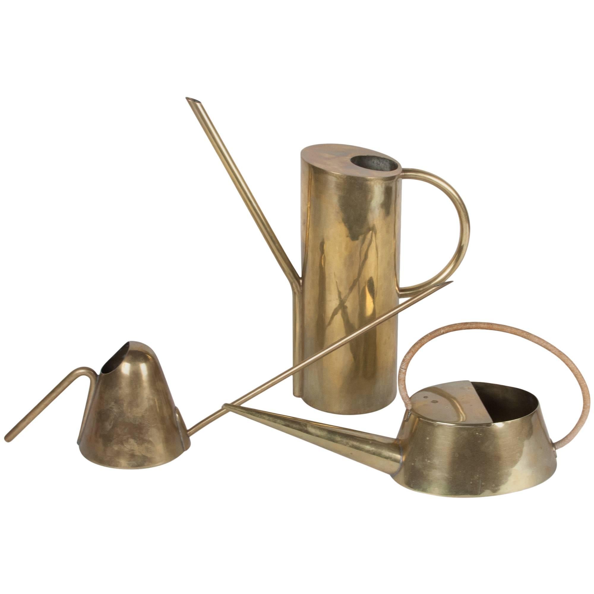 Three Brass Watering Cans by Carl Auböck