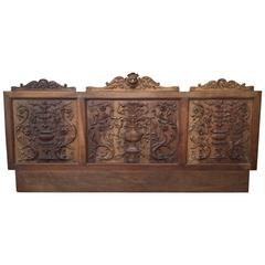 Monumental 19th Century Italian Carved Panel