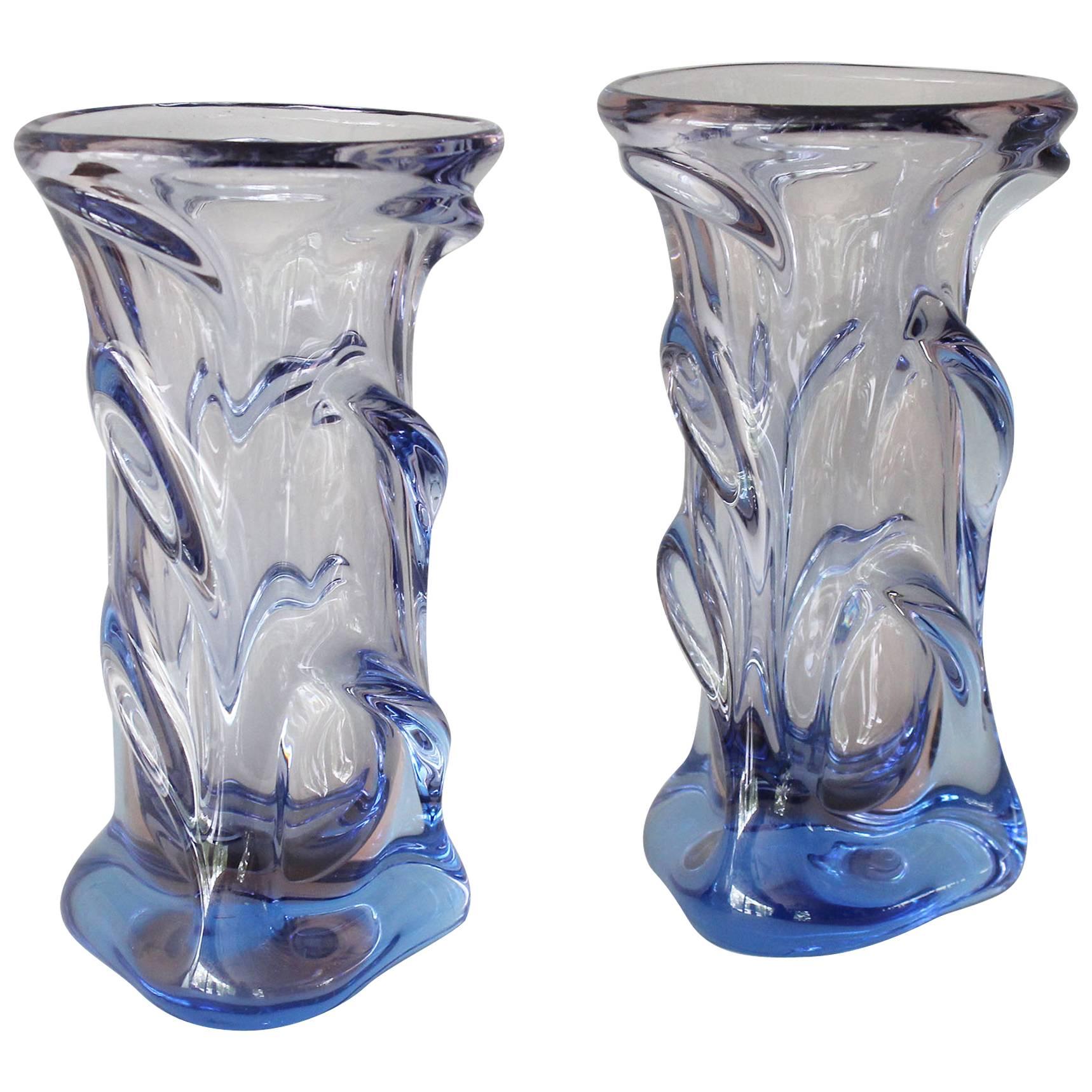 Pair of Swedish Glass Vases