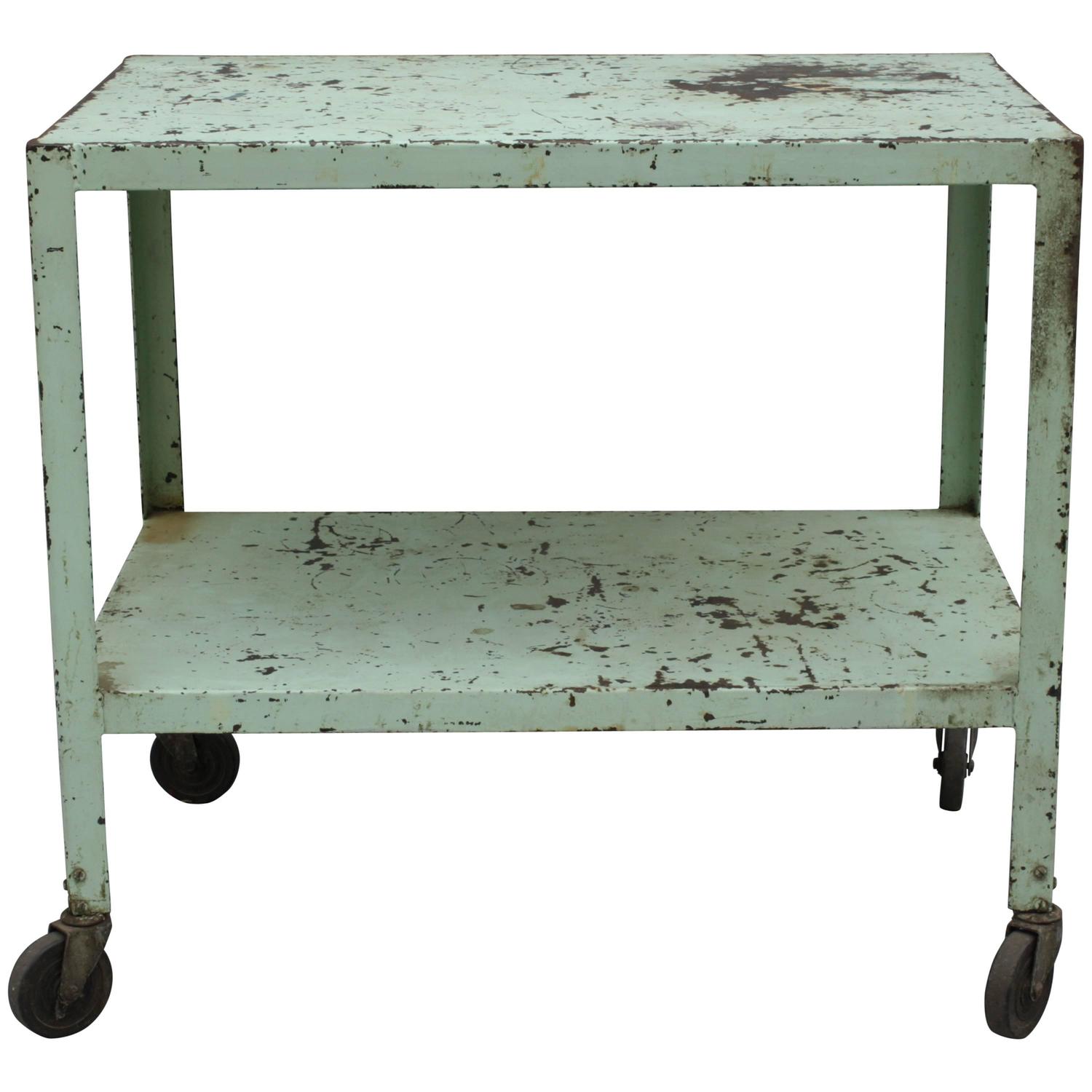 Industrial Metal Cart with Wheels For Sale at 1stdibs