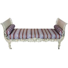 Antique French Louis XV Style Cast-Iron Daybed