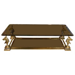 Large French "Cheval" Horsehead Coffee Table by Maison Charles