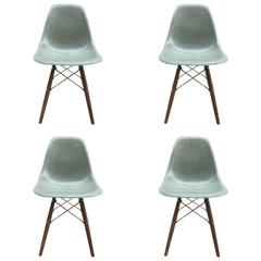 Eight Multicolored Herman Miller Eames Dining Chairs At 1stdibs Four Herman Miller Eames Seafoam Dining Chairs