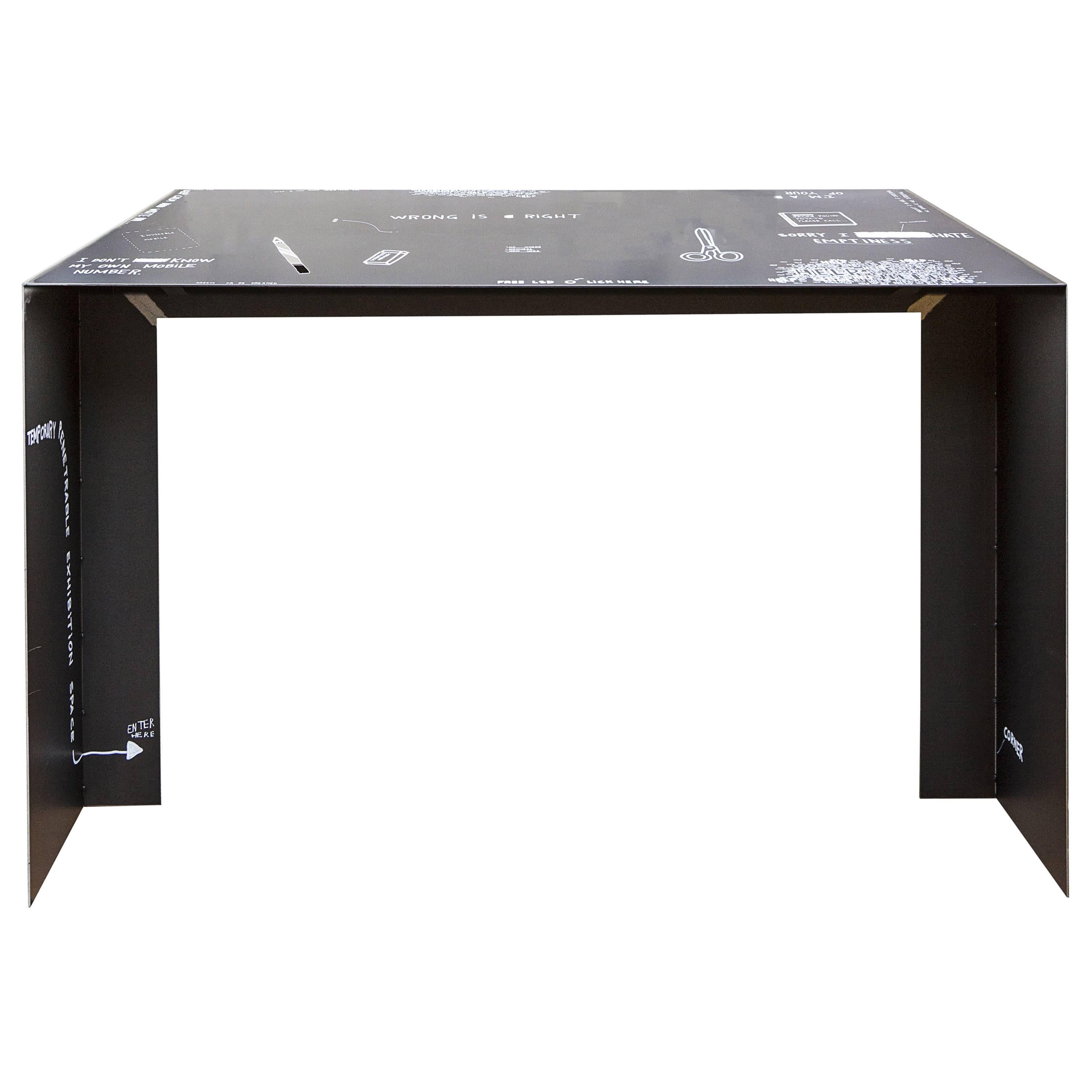 21st Century by Giovanni Casellato & MarCo Raparelli Metal Desk Table Black 
