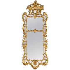 Large English Giltwood Mirror in the 18th Century Style