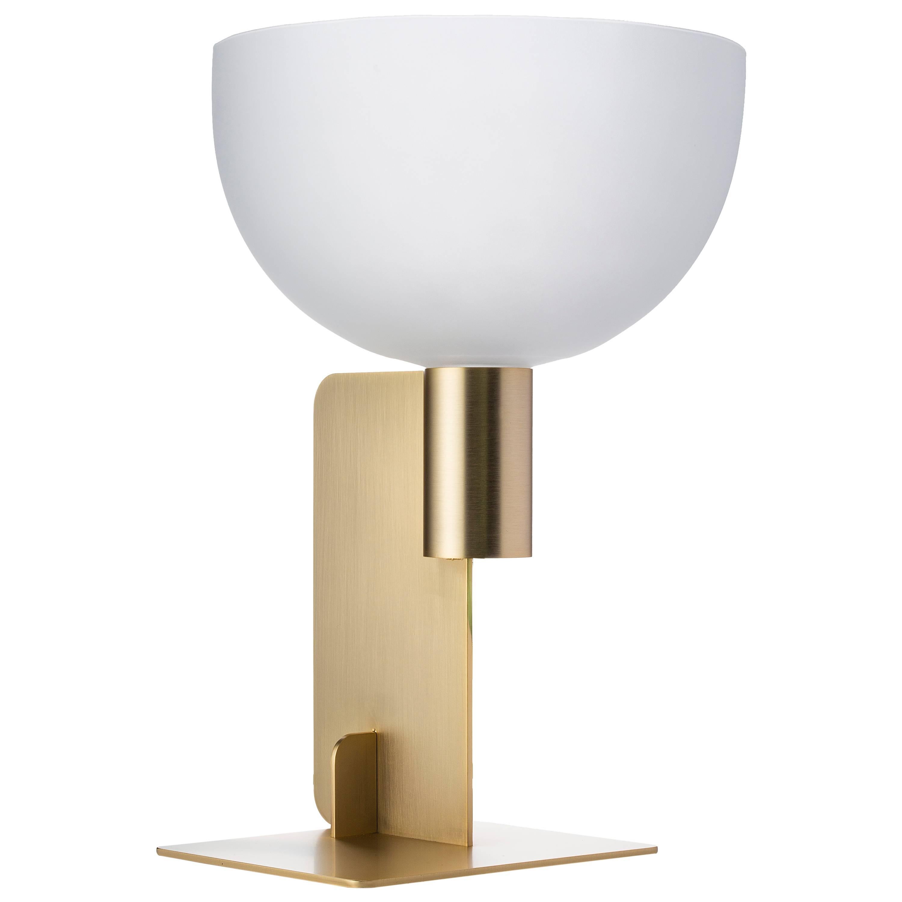 Olimpia Brass and Glass Table Lamp For Sale