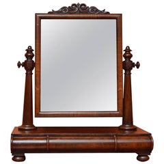 miroir de coiffeuse en acajou de l'époque victorienne du 19ème siècle