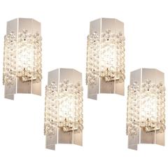 Set of 2 Wall Lights in Lucite and Glass 6