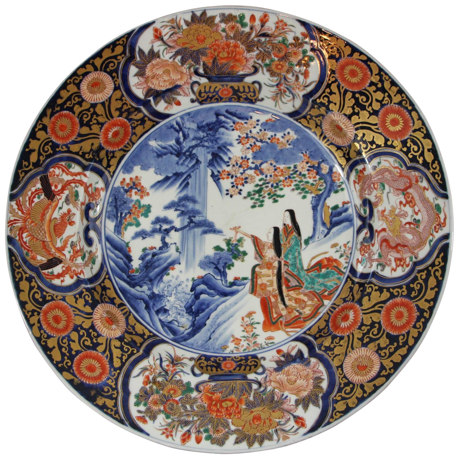 Imari Porcelain Charger Plate at 1stdibs