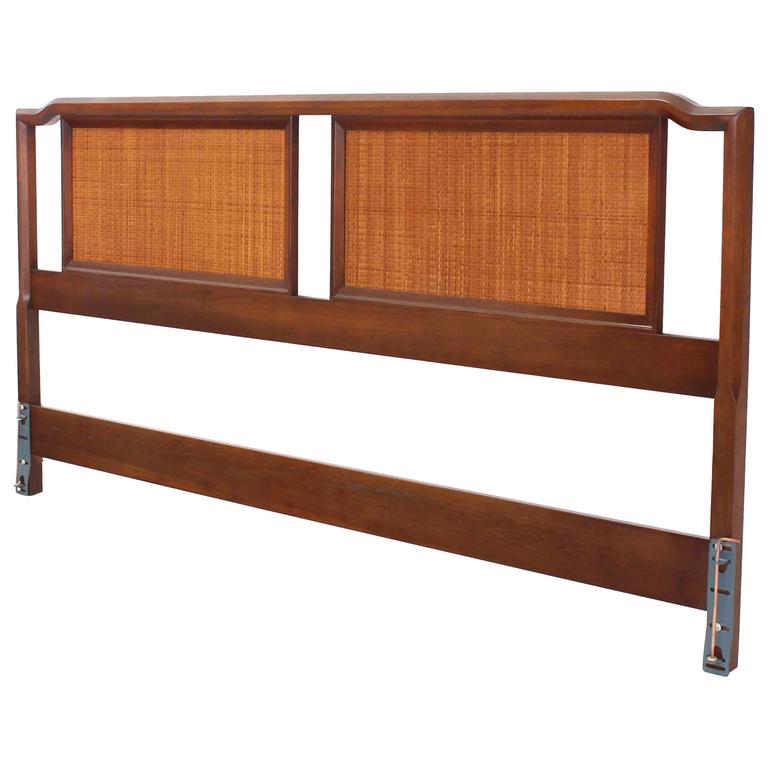 King-Size Walnut Headboard Bed 1