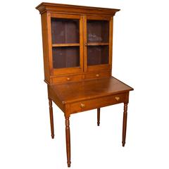 Antique Early 19th Century Country Pine Secretary