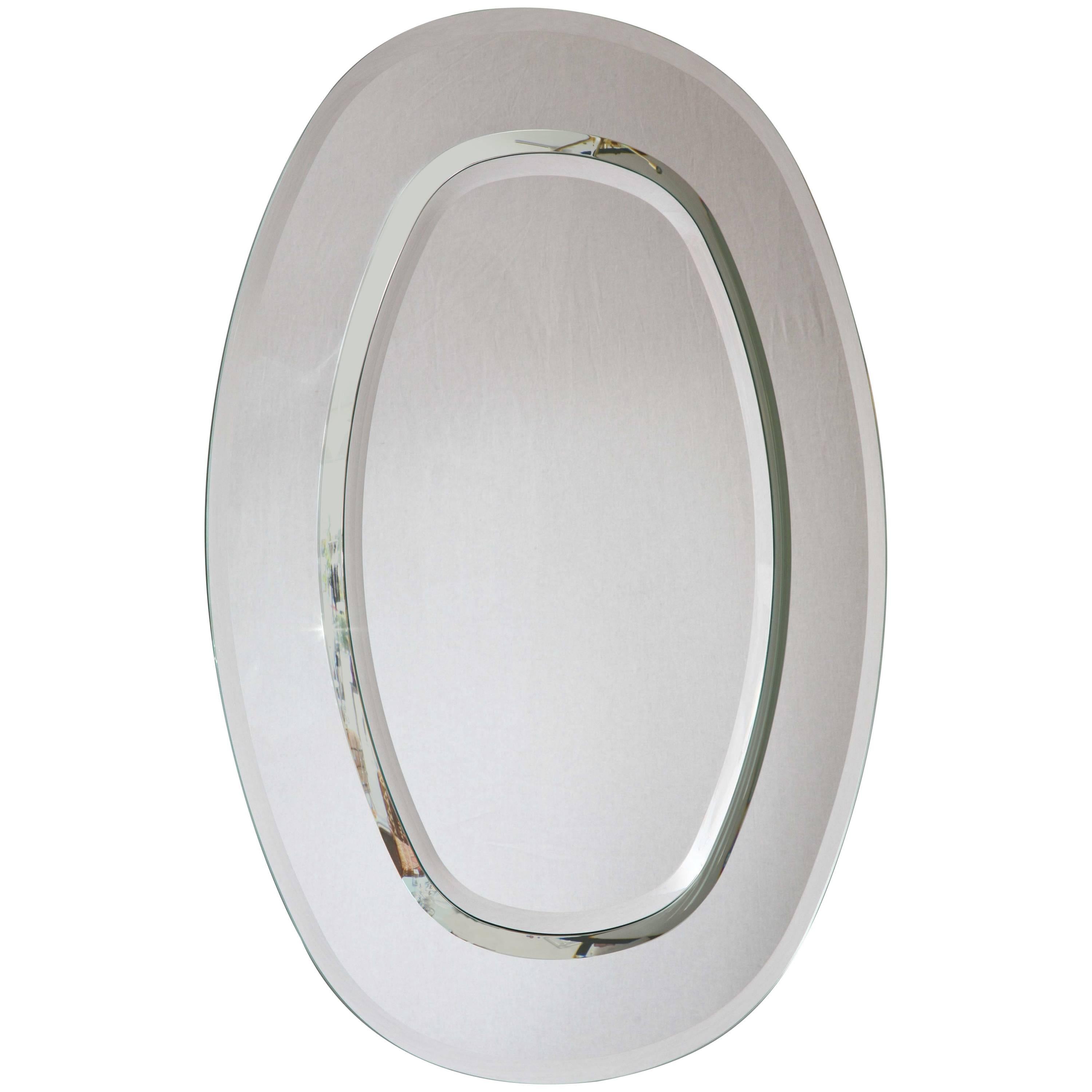 Italian Oval Mirror For Sale
