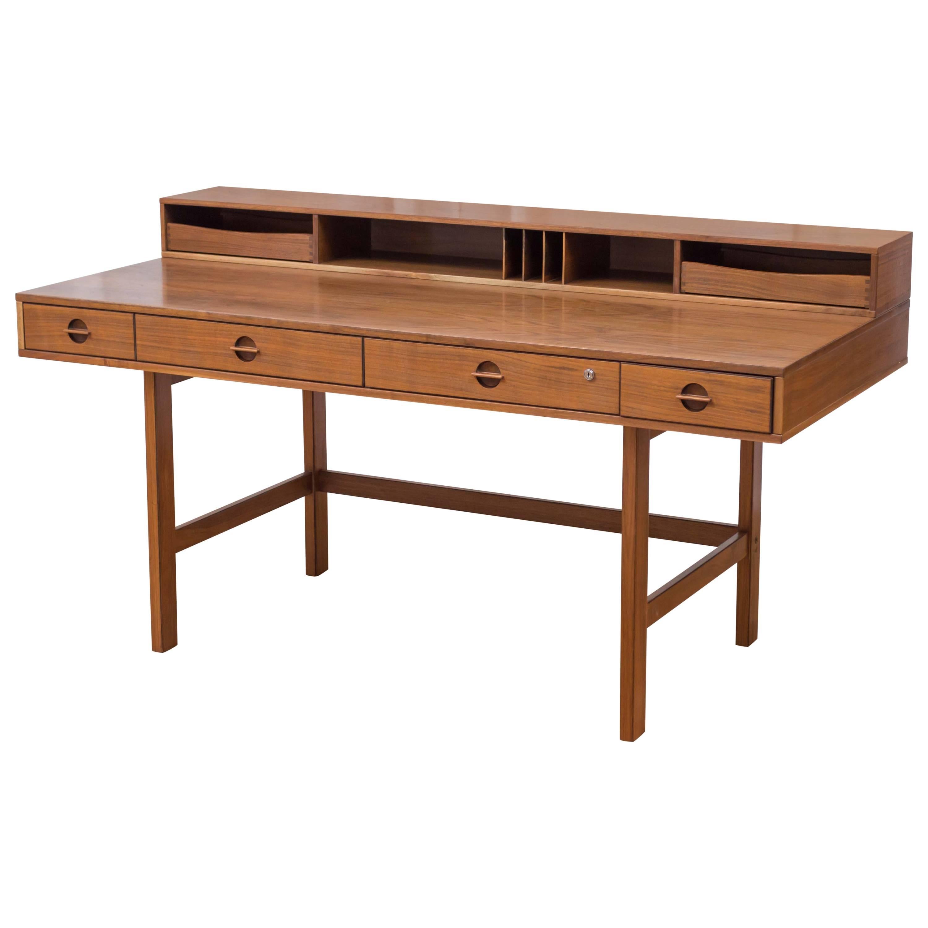 Excellent Walnut FlipTop Desk by Jens Quistgaard for Løvig at 1stDibs