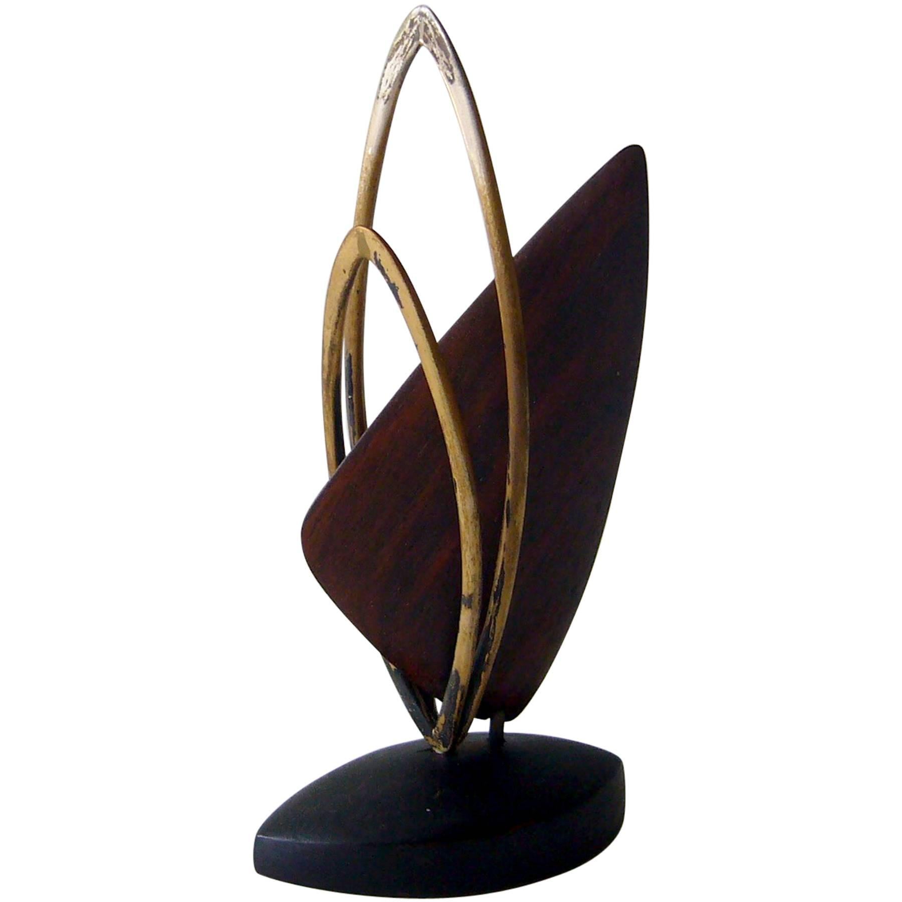 Jack Nutting Handmade Copper Wood California Modernist Studio Sculpture For Sale