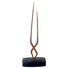 Jack Nutting Copper Modernist Table Sculpture 10