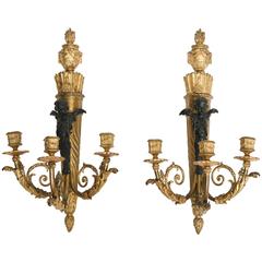 Fine Pair of 19th Century French Bronze Sconces 11