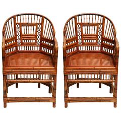 Superb Pair of "Brighton" Bamboo Armchairs