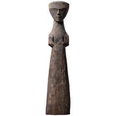 Ancient Chinese Abstract Wooden Spirit Figure Sculpture, 350 BC 7