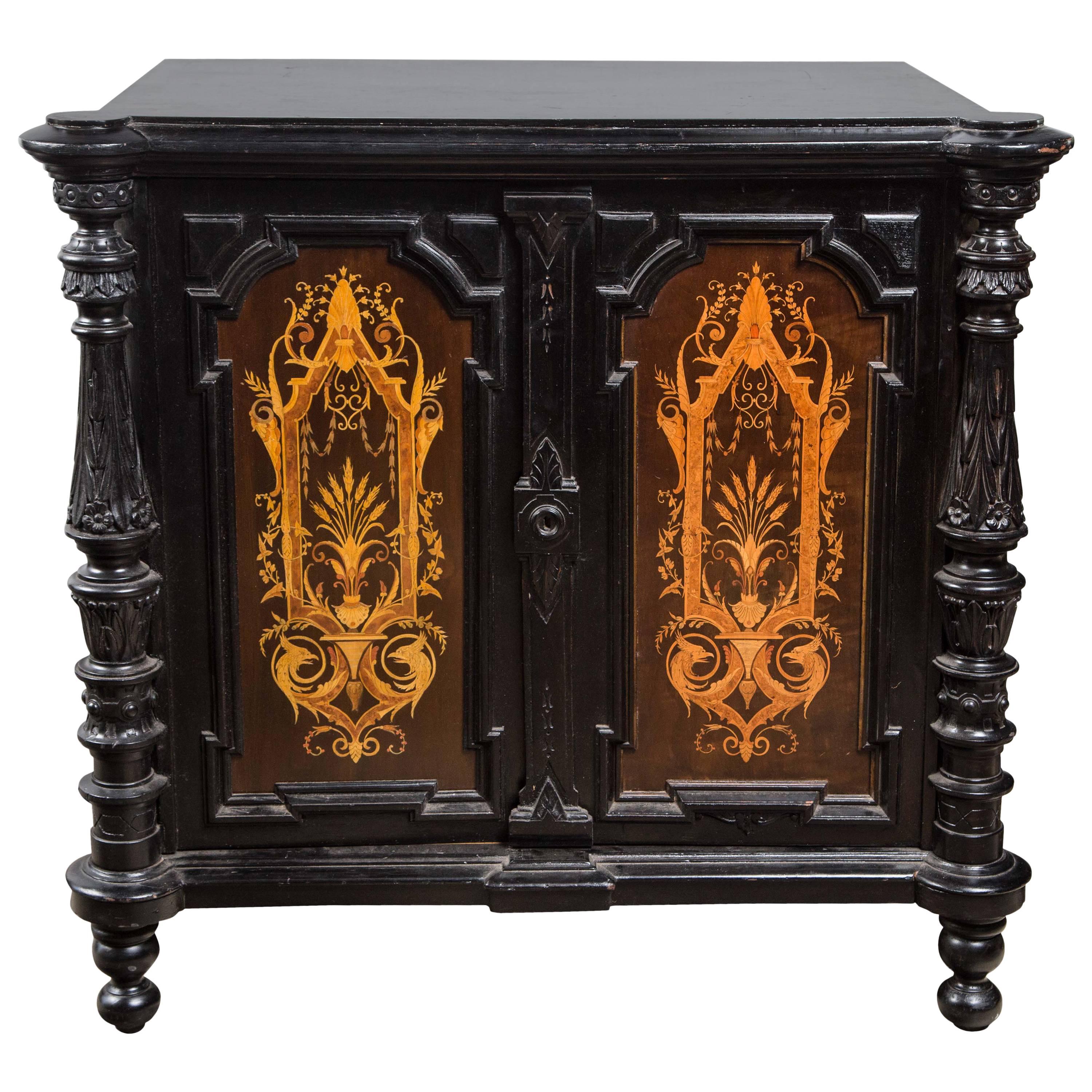 Napolean III Ebonized Cabinet For Sale
