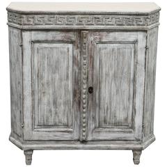 Antique Swedish Gustavian Painted Small Sideboard, Early 19th Century
