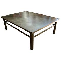 Philip and Kelvin LaVerne "Zodiac" Etched Bronze Rectangular Coffee Table